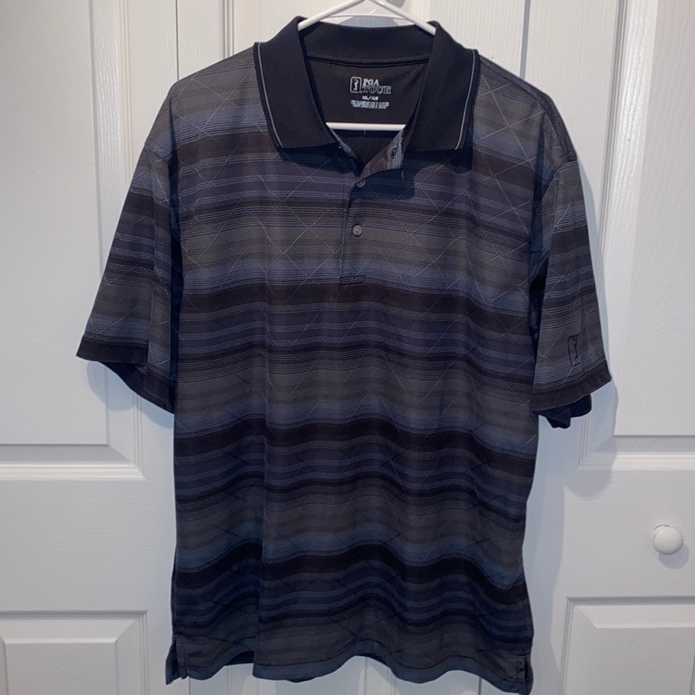 Men’s Golf Polo PGA Tour Golf Polo XL Striped